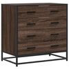 vidaXL Ladekast 70x41x70 cm bewerkt hout bruin eikenkleur