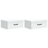 vidaXL Wandbeugel Bedkast 2 pcs Wit 49 x 34,5 x 20 cm Bewerkt hout