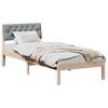 vidaXL Bedframe Bruin en lichtgrijs 80 x 200 cm Massief grenenhout