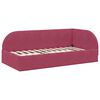 vidaXL Hoekbedframe met Matras met hoofdeinde 2 pcs Rood Fluweel
