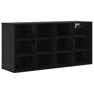 vidaXL Schoenenkast 103 x 30 x 51 cm Bewerkt hout Zwart eiken