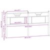 vidaXL Vervangend hoofdbord 180 cm bewerkt hout en staal gerookt eikenkleurig