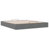 vidaXL Bedframe zonder matras 200x200 cm stof donkergrijs