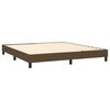 vidaXL Boxspring met matras stof donkerbruin 160x200 cm
