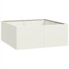 vidaXL Plantenbak 100x100x40 cm staal wit