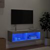 vidaXL Tv-meubel met LED-verlichting 100x30x30 cm betongrijs