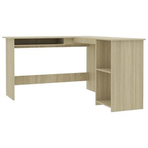 vidaXL Hoekbureau L-vormig 120x140x75cm bewerkt hout sonoma eikenkleur