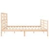 vidaXL Bedframe met hoofdbord massief hout