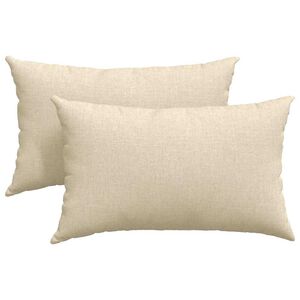 vidaXL Sofa Kussens 2 pcs Cr&egrave;me 50 x 30 cm Stof