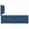 vidaXL Boxspring met matras stof blauw 160x200 cm