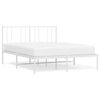 vidaXL Bedframe met hoofdbord metaal wit 160x200 cm