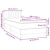 vidaXL Boxspring met matras fluweel roze 80x220 cm