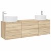 vidaXL Badkamermeubelset 3 st Sonoma Eiken 161,5 x 44,5 x 80 cm