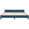 vidaXL Bedframe met hoofdeinde fluweel donkerblauw 180x200 cm