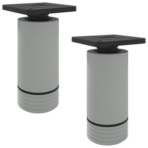 vidaXL Meubelpoten Verstelbaar 2 st Wit 64 x 64 x 100 mm PP