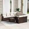 vidaXL Tuin Sofa Set Bruin 55 x 55 x 37 cm poly rattan