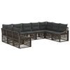 vidaXL Tuinbankenset 9 st Grijs poly rattan