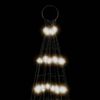 vidaXL LED-kerstboom aan vlaggenmast 1534 LEDs koud wit 500 cm