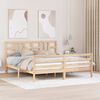 vidaXL Bedframe met hoofdbord massief hout