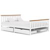 vidaXL Bedframe met 4 lades massief grenenhout wit 140x200 cm