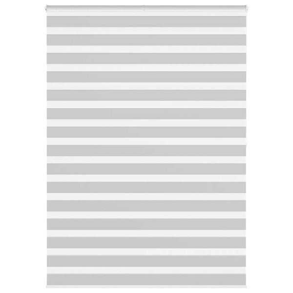 vidaXL Zebra rolgordijn 155x200 cm stofbreedte 150,9 cm lichtgrijs