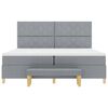vidaXL Boxspring bed met matras Lichtgrijs 200 x 200 cm Stof