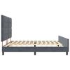 vidaXL Boxspringbed met hoofdeinde Donkergrijs 200 x 200 cm Fluweel