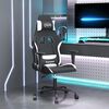 vidaXL Gamestoel stof zwart en wit