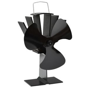 vidaXL Kachelventilator met 3 vinnen zwart