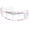vidaXL Bedframe massief hout grijs 100x200 cm