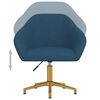 vidaXL Eetkamerstoelen draaibaar 6 st fluweel blauw