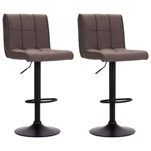vidaXL Barkrukken 2 st stof taupe