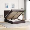 vidaXL Ottoman bed met matras 140x190cm stof donkerbruin
