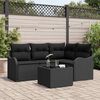 vidaXL Tuin Sofa Set Zwart poly rattan