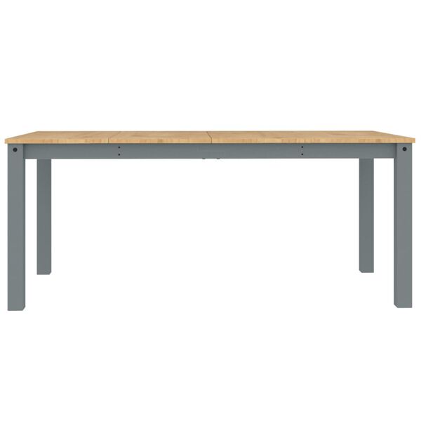 vidaXL Eettafel Panama 180x90x75 cm massief grenenhout grijs