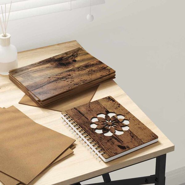 vidaXL Decorpanelen 12 pcs Oudhout 15 x 21 x 0.27 cm Bewerkt hout