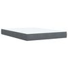 vidaXL Boxspring met matras fluweel donkergrijs 140x190 cm