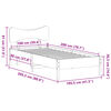 vidaXL Bedframe zonder matras massief grenenhout wit 140x200 cm