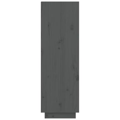 vidaXL Schoenenkast 60x34x105 cm massief grenenhout grijs