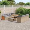 vidaXL Tuin Sofa Set met kussen 11 pcs beige en lichtgrijs