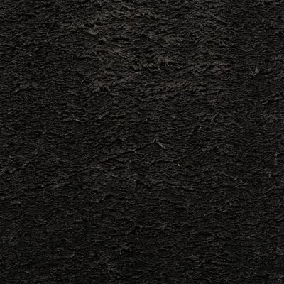 vidaXL Vloerkleed HUARTE laagpolig zacht wasbaar 60x110 cm zwart