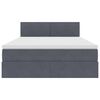 vidaXL Opslag bed met matras Donkergrijs 140 x 200 cm Fluweel
