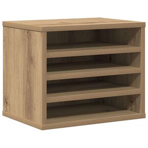 vidaXL Bureau Organizer Artisan Eiken 36 x 26 x 29,5 cm Bewerkt hout