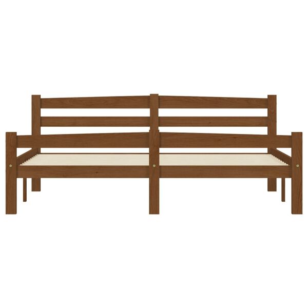 vidaXL Bedframe met 2 lades massief grenenhout honingbruin 160x200 cm