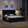 vidaXL Ottoman bed met matrassen en LED's 160x200cm fluweel zwart