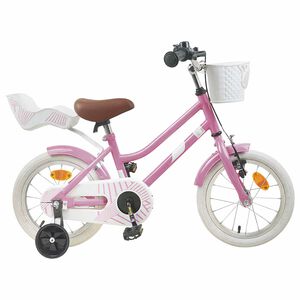 vidaXL Kinderfiets 12 Inch voor 2-4 jaar oud Lichtroze
