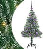 vidaXL Kunstmatige Kerstboom Sneeuw Gevlochten met LED Licht 120 cm
