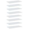 vidaXL Wandschappen 8 st 40x20x1,5 cm bewerkt hout hoogglans wit