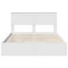vidaXL Opslag bed met hoofdeinde Wit 140 x 200 cm Bewerkt hout