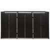 vidaXL Containerberging driedubbel 207x80x117 cm poly rattan zwart